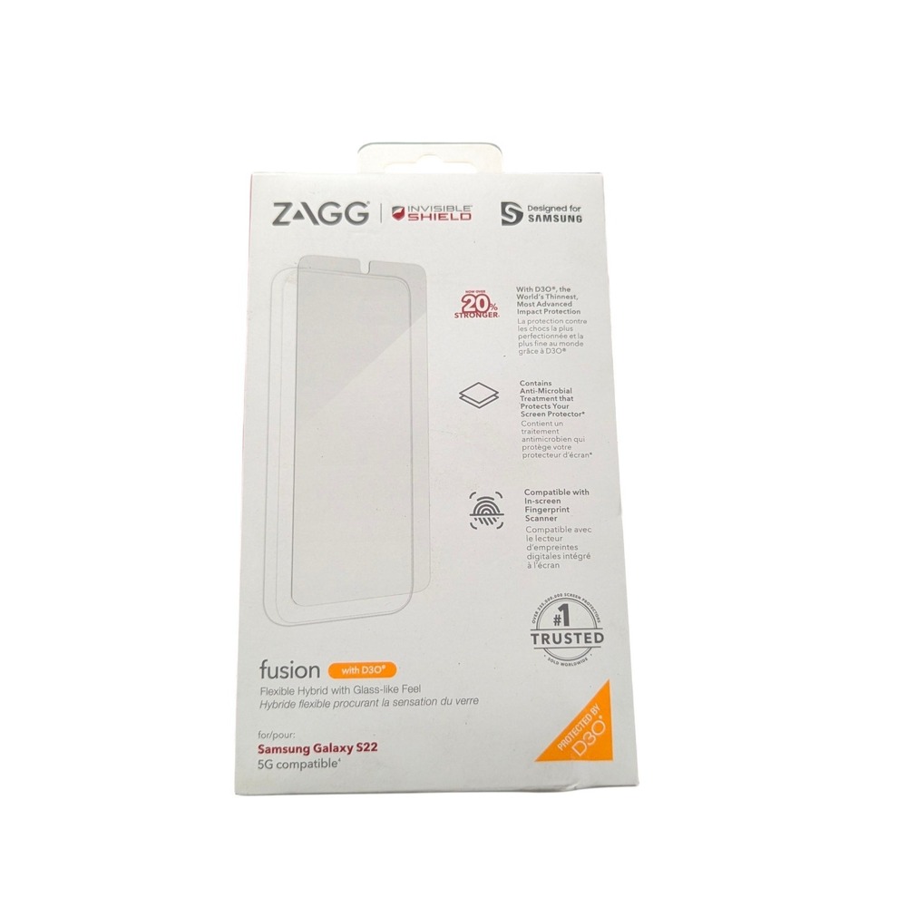 Mm5N‎ Zagg Invisible Shield Fusion D3O Screen Protector for Samsung Galaxy S22